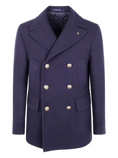 TAGLIATORE DOUBLE-BREASTED WOOL PEACOAT
