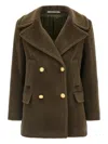 Tagliatore Double-breasted Wool Short Coat Clothing In Green