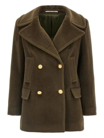 TAGLIATORE TAGLIATORE DOUBLE-BREASTED WOOL SHORT COAT CLOTHING