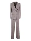 Tagliatore Double-breasted Wool Suit In Gray