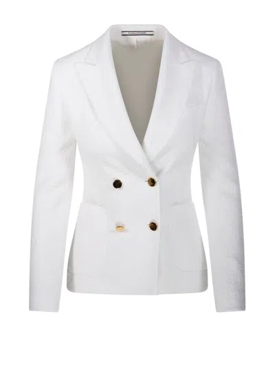 Tagliatore Double-breasted Blazer In White