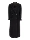 Tagliatore Jole Double-breasted Belted Midi Coat In Black