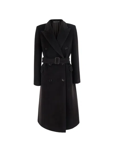 TAGLIATORE DOUBLE-BREASTED BELTED COAT