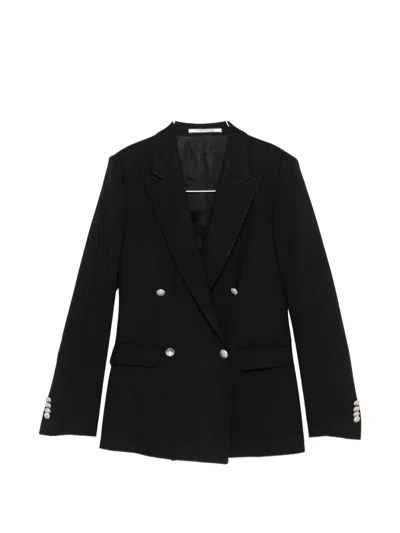 Tagliatore Double-breasted Blazer In Black