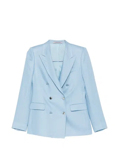 Tagliatore Double-breasted Blazer In Blue