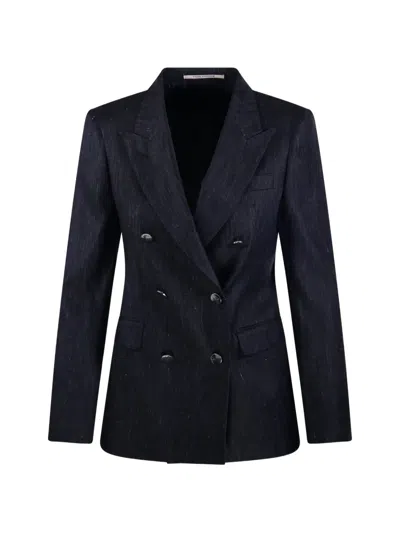 Tagliatore Double-breasted Blazer In Blue