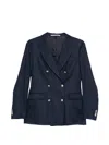 Tagliatore Double-breasted Blazer In Blue