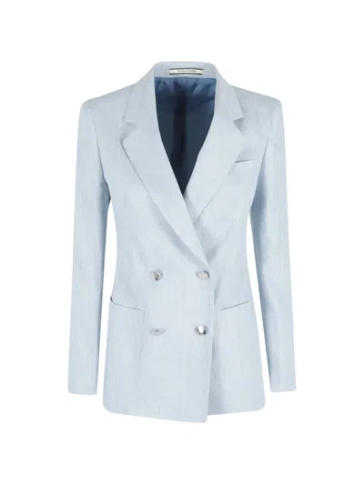 Tagliatore Double-breasted Blazer In Blue