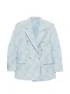 Tagliatore Double-breasted Blazer In Blue