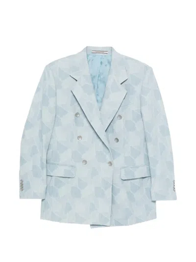 Tagliatore Double-breasted Blazer In Blue