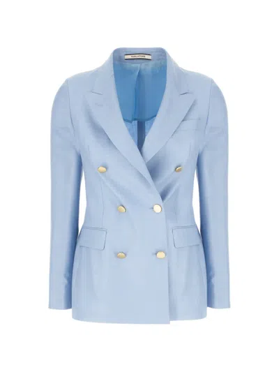 Tagliatore Double-breasted Blazer In Blue