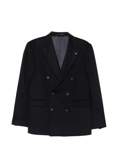 Tagliatore Long-sleeved Suit Jacket In Blue