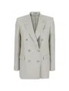Tagliatore Double-breasted Blazer In Gray