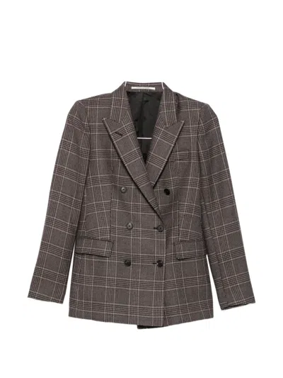Tagliatore Double-breasted Blazer In Gray