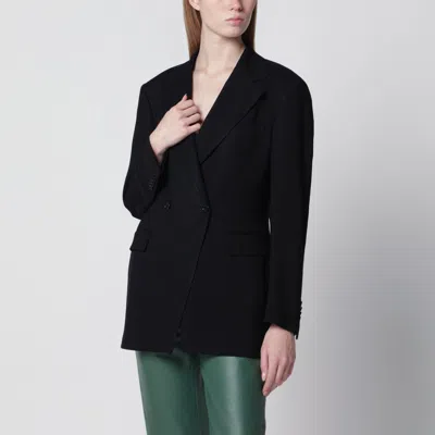 Tagliatore Tailored Jacket Notch Lapels Buttoned Cuffs In Black