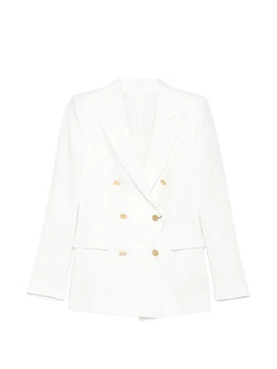 Tagliatore Double-breasted Blazer In White