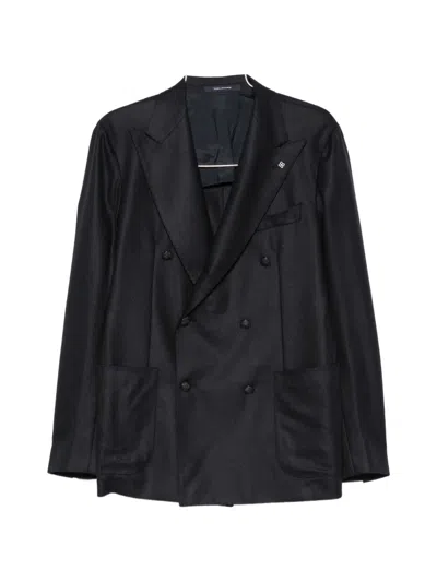 Tagliatore Double-breasted Buttoned Blazer In Animal Print