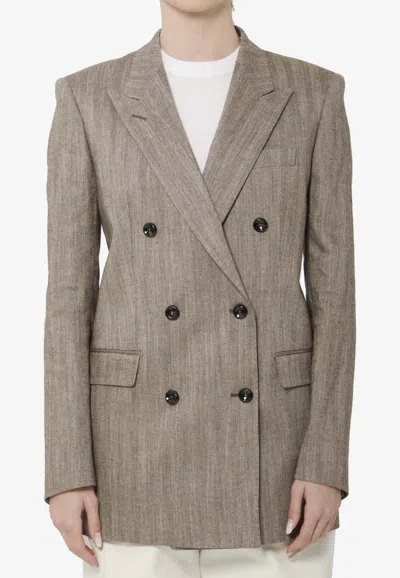 TAGLIATORE DOUBLE-BREASTED BUTTONED BLAZER