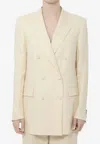 Tagliatore Double-breasted Buttoned Blazer In Yellow
