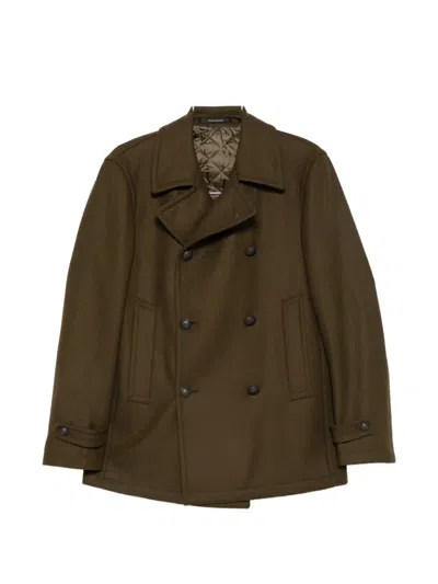 Tagliatore Double-breasted Buttoned Jacket In Green