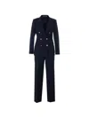 Tagliatore Double-breasted Buttoned Suit In Blue