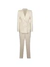 Tagliatore Double-breasted Buttoned Suit In Neutral