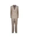 Tagliatore Double-breasted Buttoned Suit In Neutral