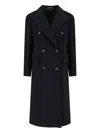 Tagliatore Structured Double-breasted Jacket With Flap Pockets In Black