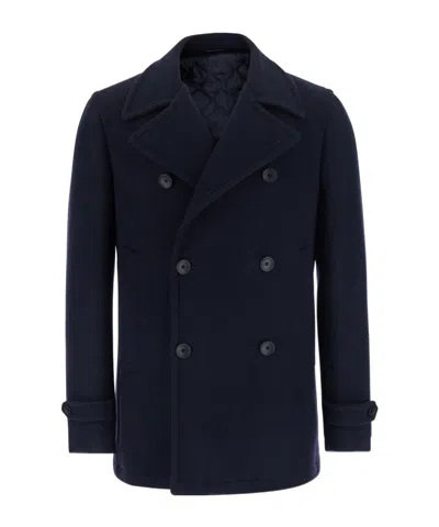 Tagliatore Double-breasted Casual Jacket In Blue