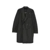 Tagliatore Double-breasted Check-pattern Coat In Black
