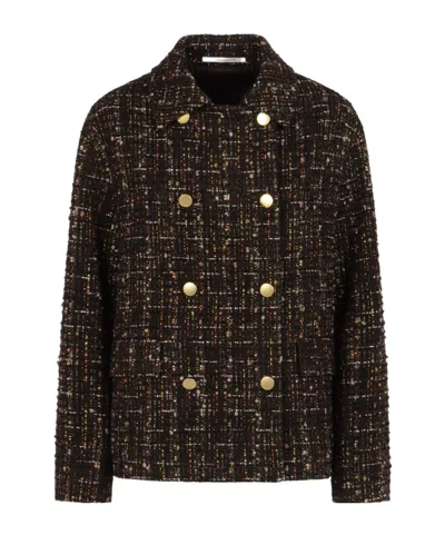 Tagliatore Double-breasted Coat In Multi