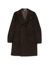 Tagliatore Double-breasted Coat In Brown