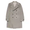 Tagliatore Flap-pocket Double-breasted Coat In Gray