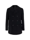 Tagliatore Double-breasted Coat In Black