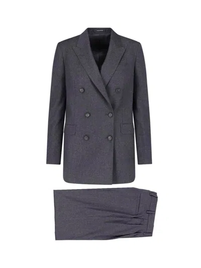 Tagliatore Double-breasted Dress "t-jasmine" In Gray
