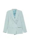 Tagliatore Double-breasted Herringbone Jacket In Blue