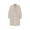 Tagliatore Double-breasted Herringbone-pattern Coat In Gray