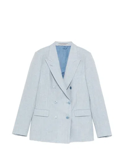 Tagliatore Double-breasted Jacket In Blue