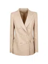 Tagliatore Double-breasted Jacket In Brown
