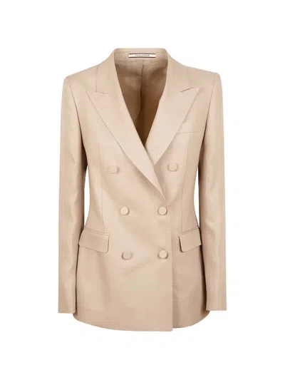Tagliatore Double-breasted Jacket In Brown