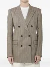 Tagliatore Double-breasted Buttoned Blazer In Brown