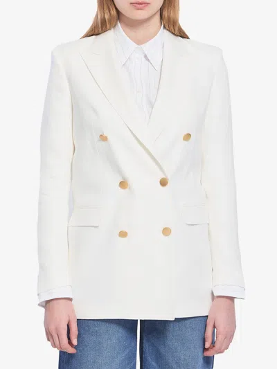 Tagliatore Doublebreasted Jacket In White