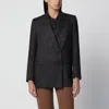 Tagliatore Double-breasted Jacket With Herringbone Pattern In Black