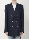 Tagliatore Double-breasted Linen Jacket In Multi