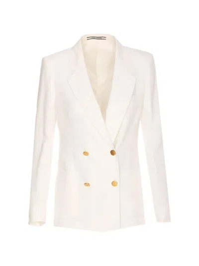 Tagliatore Double-breasted Notch-lapel Blazer In Pink