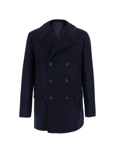 Tagliatore Double-breasted Casual Jacket In Blue