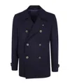 Tagliatore Double-breasted Pea Coat In Blue