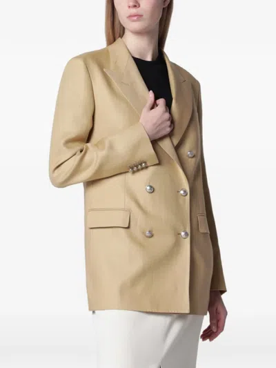 Tagliatore Double-breasted Peak-lapel Blazer In Black