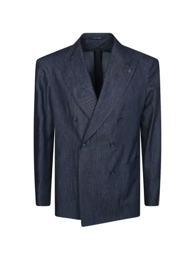 TAGLIATORE DOUBLE-BREASTED PEAK-LAPEL JACKET