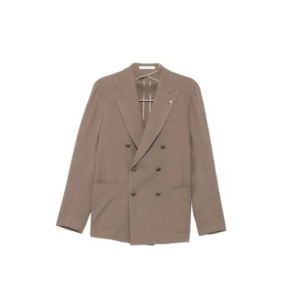 Tagliatore 0205 Double-breasted Blazer With Peak Lapel In Multi